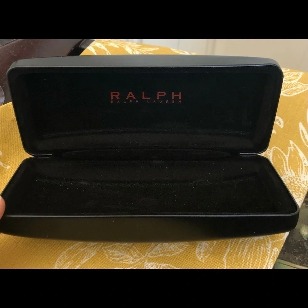 Ralph Lauren Black Hard Sunglass Eyeglass Case Black Lined In Velvet